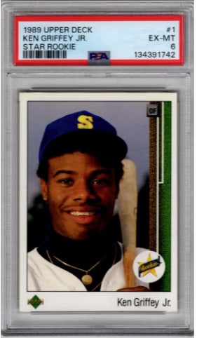 Ken Griffey Jr. Rookie Card 1989 Upper Deck #1 PSA 6 Seattle Mariners (1 of 2)