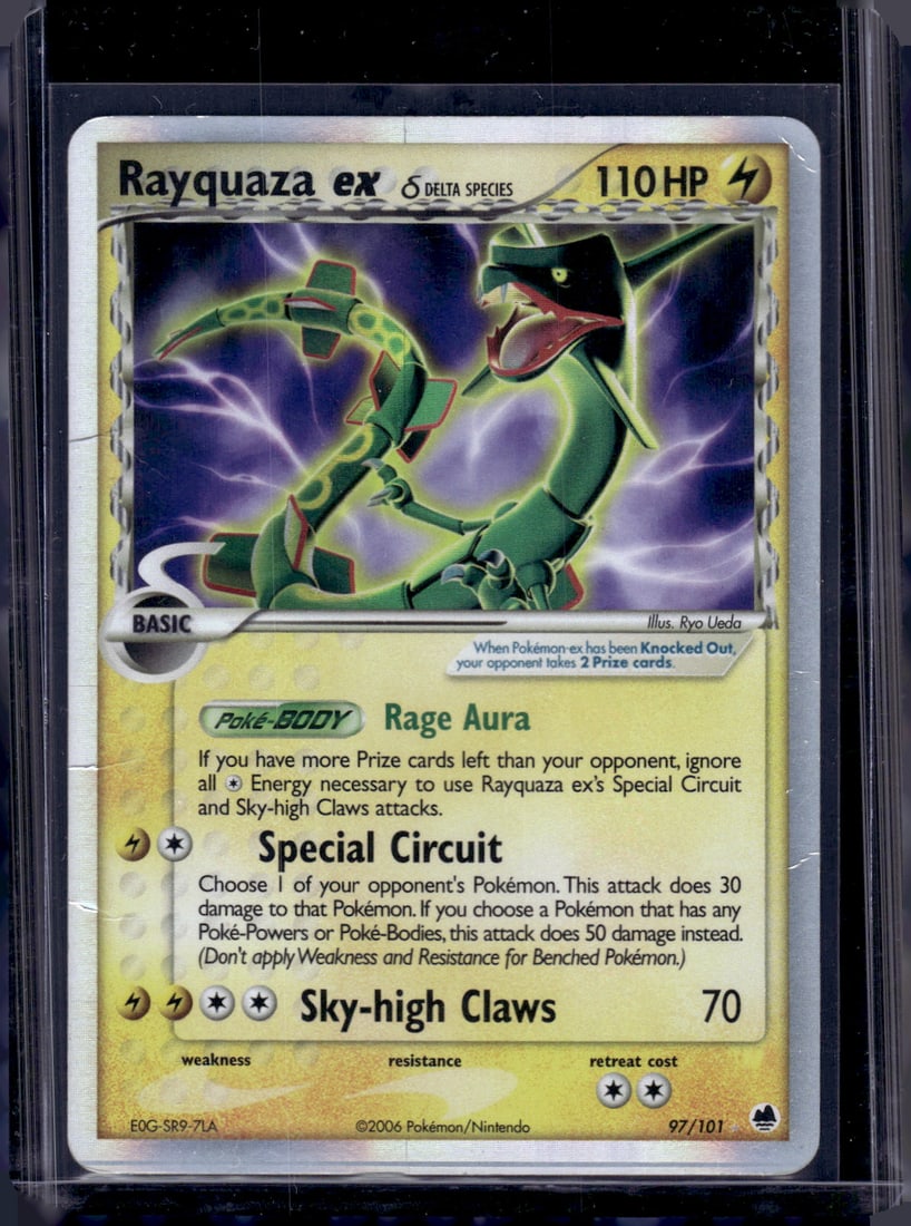 2006 Pokemon Dragon Frontiers Rayquaza Ex Holo #97 Some Ripples Near Edges See Pics (1 of 2)