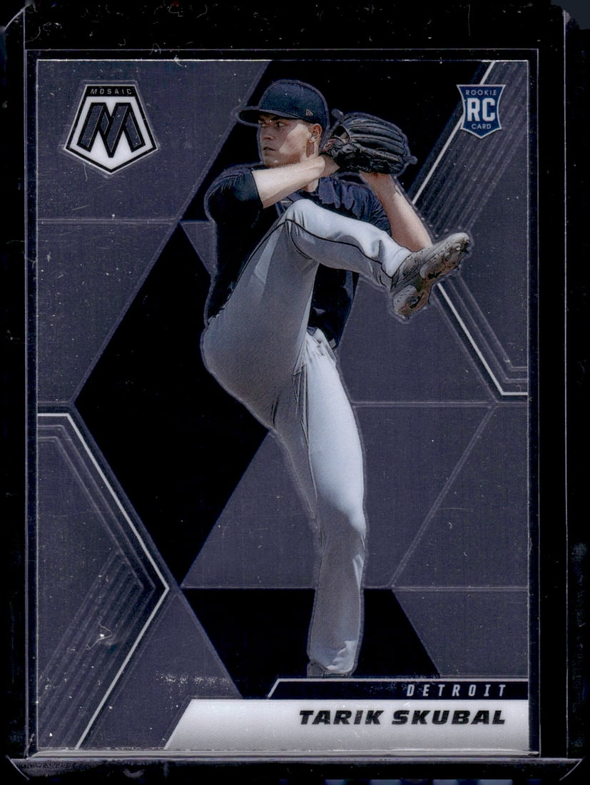 Tarik Skubal Rookie Card 2021 Mosaic #246 Detroit Tigers: Panini Baseball MLB Trading & Sports Cards, Sports Cards for Sale Near Me, Prizm, Mosaic, Select, SP, SSP, Auction Memorabilia Lots for Sale On Line, World Series & Hall of Fame Players