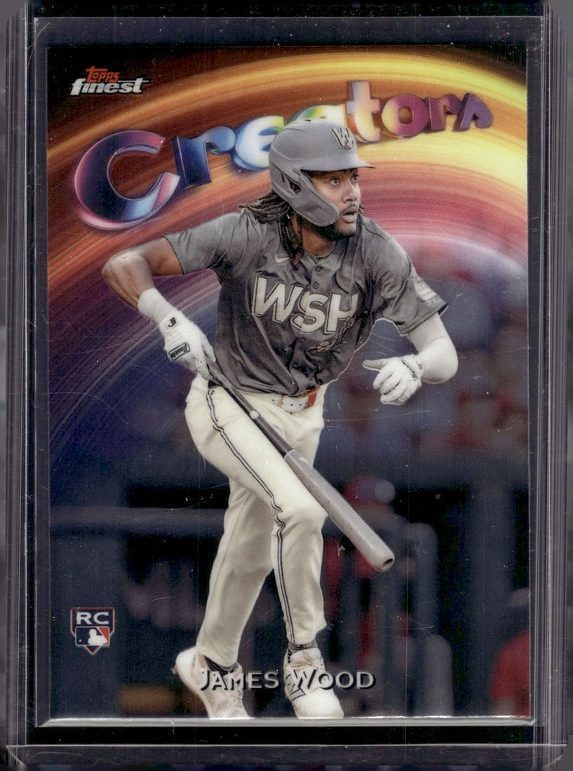 James Wood Rookie Card Creators 2025 Topps Finest #C-8 Washington Nationals: Topps Baseball MLB Trading & Sports Cards, Sports Cards for Sale Near Me, World Series & Hall of Fame Players Memorabilia, Refractors, X-Fractors, Numbered, SP, SSP, Valuable Auction Memorabilia Lots 
