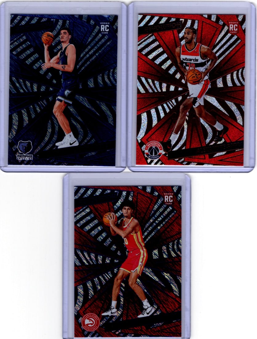 Lot of 3 2024-25 Panini Revolution NBA Rookie Cards. Sarr, Edey, Risacher (1 of 2)
