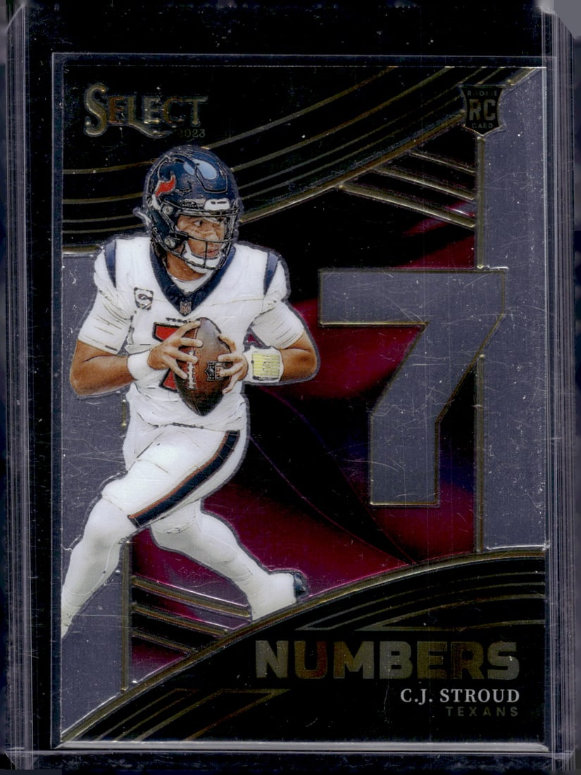 Cj Stroud Rookie Card Numbers 2023 Select #NMB-CST Houston Texans: Panini Select, Prizm, Mosaic, Contenders, Zenith, Phoenix, Illusions, Absolute, Rookie NFL Sports Trading Cards, SP, SSP, Cards, Football Cards for Sale Near Me, Superbowl & Hall of Fame Player Cards,