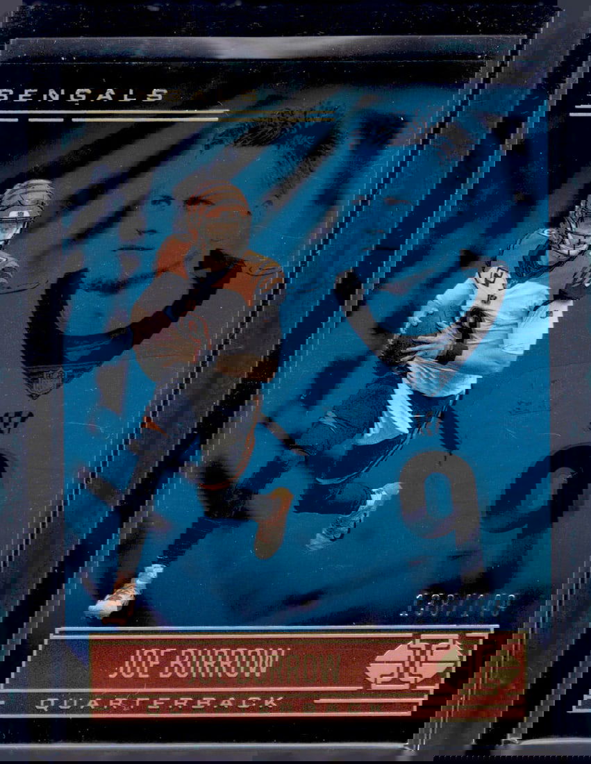 Joe Burrow Light Blue /149 2021 Panini Illusions #40 Cincinnati Bengals: Panini Select, Prizm, Mosaic, Contenders, Zenith, Phoenix, Illusions, Absolute, Rookie NFL Sports Trading Cards, SP, SSP, Cards, Football Cards for Sale Near Me, Superbowl & Hall of Fame Player