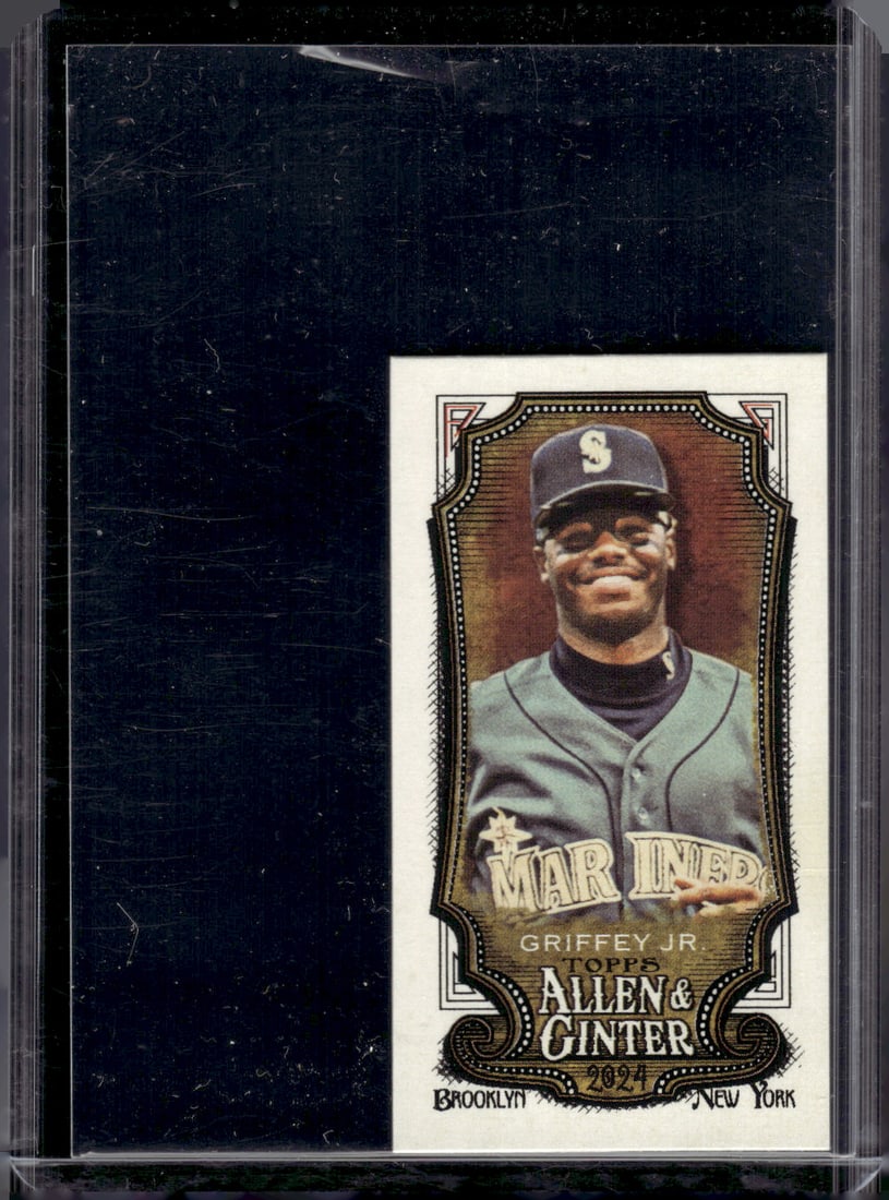 Ken Griffey Jr. Mini 2024 Allen & Ginter #177 Seattle Mariners: Topps Baseball MLB Trading & Sports Cards, Sports Cards for Sale Near Me, World Series & Hall of Fame Players Memorabilia, Refractors, X-Fractors, Numbered, SP, SSP, Valuable Auction Memorabilia Lots 