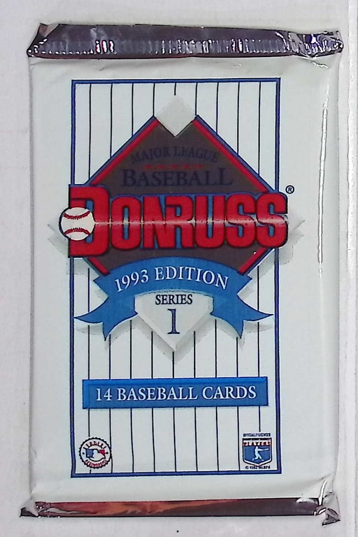 1993 Donruss Vintage Series 1 Baseball Card Retail Box Wax Pack: Vintage Valuable Donruss Baseball MLB Trading & Sports Cards, Robin Yount, George Brett, Rickey Henderson, Nolan Ryan, Old Sports Cards for Sale Near Me, World Series & hall of Fame Players, Auction M