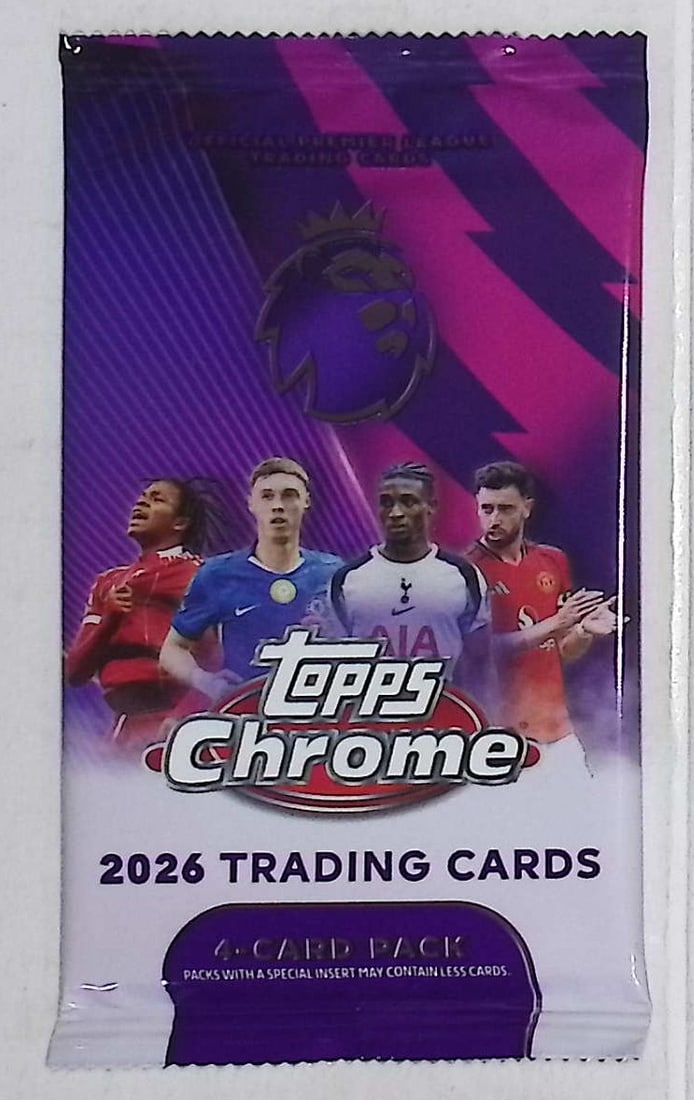 2025-26 Topps Chrome English Premier League Soccer Factory Sealed Blaster Box: Topps Soccer Chrome, Refractor, X-Fractor, Soccer Rookie UEFA Sports Trading Cards, Silver, SP, SSP, Wave Prizms, Numbered Cards, Soccer sports Cards for Sale Near Me, UEFA Championship & Hall of Fame