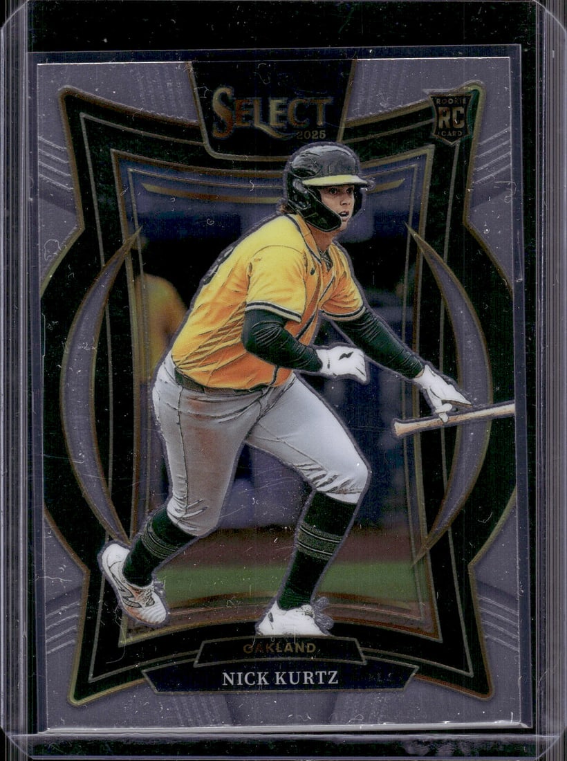 Nick Kurtz Rookie Card 2025 Select #63 Oakland Athletics: Panini Baseball MLB Trading & Sports Cards, Sports Cards for Sale Near Me, Prizm, Mosaic, Select, SP, SSP, Auction Memorabilia Lots for Sale On Line, World Series & Hall of Fame Players