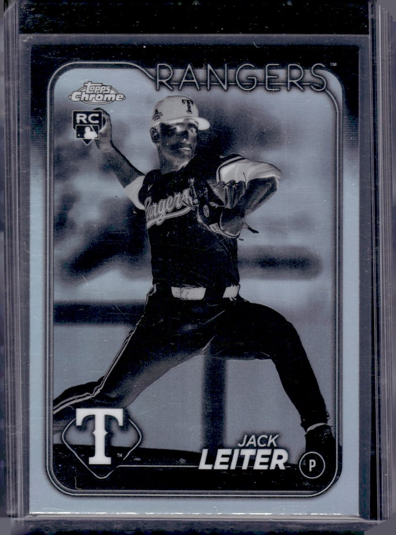 Jack Leiter Rookie Card Negative Refractor 2024 Topps Chrome Update #USC105 Rangers: Topps Baseball MLB Trading & Sports Cards, Sports Cards for Sale Near Me, World Series & Hall of Fame Players Memorabilia, Refractors, X-Fractors, Numbered, SP, SSP, Valuable Auction Memorabilia Lots