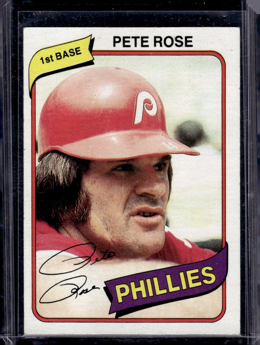 Pete Rose 1980 Topps #540 Cincinnati Reds: Topps Baseball MLB Trading & Sports Cards, Sports Cards for Sale Near Me, World Series & Hall of Fame Players Memorabilia, Refractors, X-Fractors, Numbered, SP, SSP, Valuable Auction Memorabilia Lots
