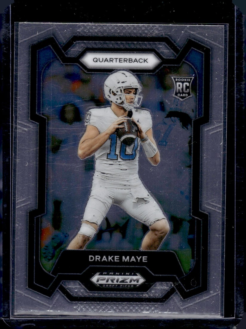 Drake Maye Rookie Card 2024 Prizm Draft Picks #103 UNC Tarheels, Patriots: Panini Select, Prizm, Mosaic, Contenders, Zenith, Phoenix, Illusions, Absolute, Rookie NFL Sports Trading Cards, SP, SSP, Cards, Football Cards for Sale Near Me, Superbowl & Hall of Fame Player Cards,