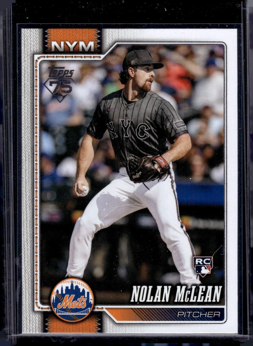 Nolan McLean Rookie Card 2026 Topps #214 New York Mets: Topps Baseball MLB Trading & Sports Cards, Sports Cards for Sale Near Me, World Series & Hall of Fame Players Memorabilia, Refractors, X-Fractors, Numbered, SP, SSP, Valuable Auction Memorabilia Lots