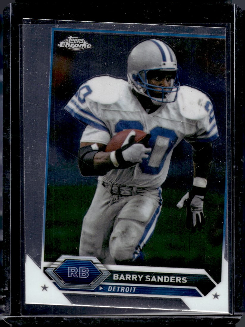 Barry Sanders Heavily Miscut Card 2023 Topps Comoposite #9 Detroit Lions: Topps Football NFL Trading Sports Cards, Sports Cards for Sale Near Me, Super Bowl & Hall of Fame Player Cards, Resurgence, Composite, SP, SSP, Valuable Auction Memorabilia Lots For Sale On Line
