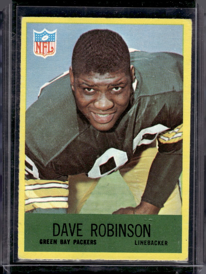Dave Robinson Rookie Card 1967 Philadelphia #80 Packers Vintage Football Card: Dave Robinson Rookie Card 1967 Philadelphia #80 Packers Vintage Football Card