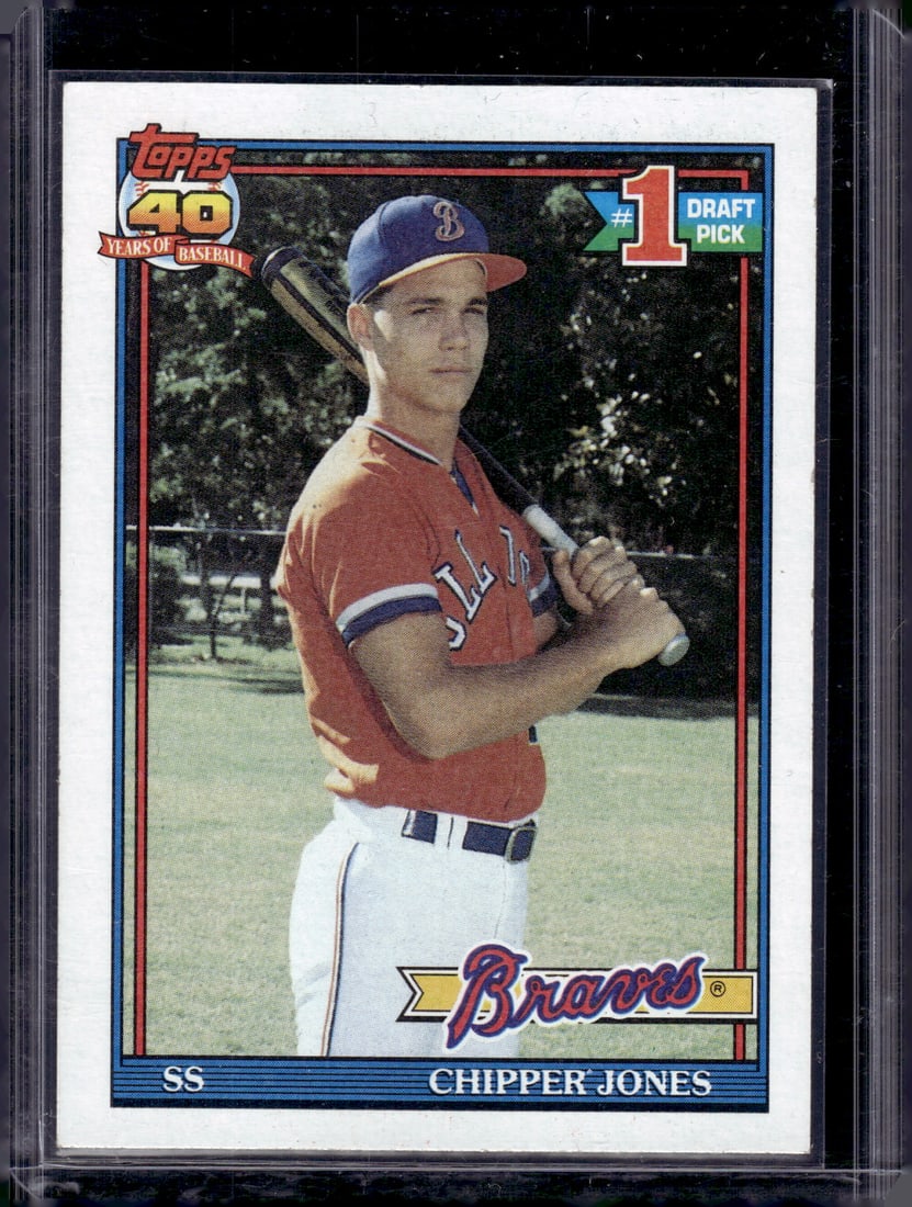 Chipper Jones Rookie Card 1991 Topps #333 Atlanta Braves (1 of 2)