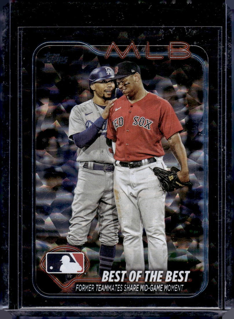 Mookie Betts/Rafael Devers Black Foil 2024 Topps #424: Topps Baseball MLB Trading & Sports Cards, Sports Cards for Sale Near Me, World Series & Hall of Fame Players Memorabilia, Refractors, X-Fractors, Numbered, SP, SSP, Valuable Auction Memorabilia Lots