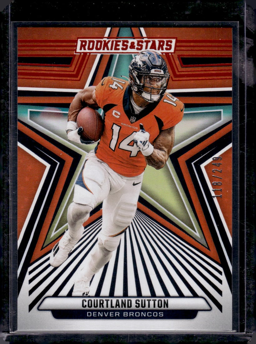 Courtland Sutton Orange /249 2024 Rookies & Stars #31 Denver Broncos: Panini Select, Prizm, Mosaic, Contenders, Zenith, Phoenix, Illusions, Absolute, Rookie NFL Sports Trading Cards, SP, SSP, Cards, Football Cards for Sale Near Me, Superbowl & Hall of Fame Player Cards,