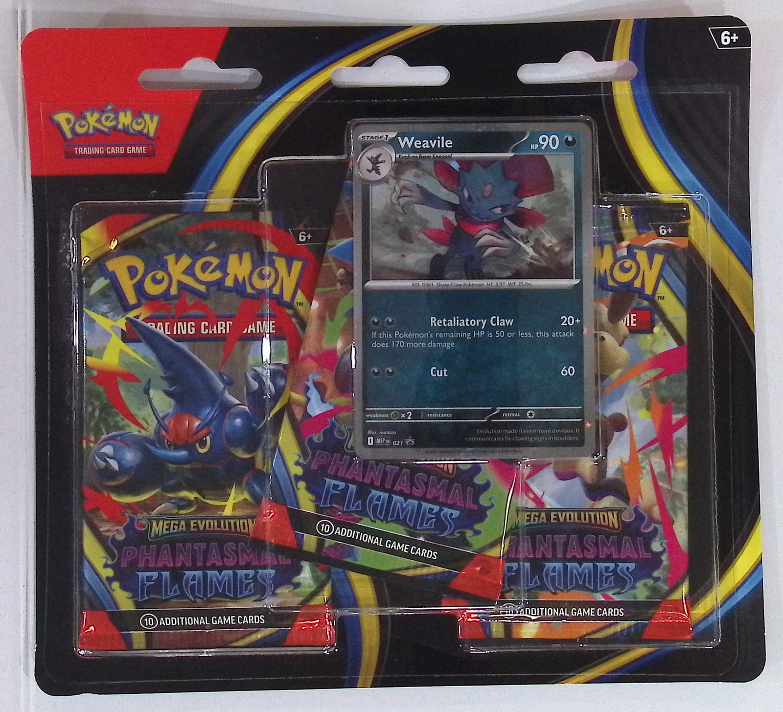 2025 Pokemon Phantasmal Flames Blister 3 Pack Blister Booster Pack Set: Pokemon Trading Card Game Cards, Charizard, Pikachu, Mewto, EX, Referse Holo, Holo Rare Cards, Secret Rare Cards, Full Art Cards, Evee, 3 Stars Ultra Rare Cards, Double Rare, Illustration Rare, Specia