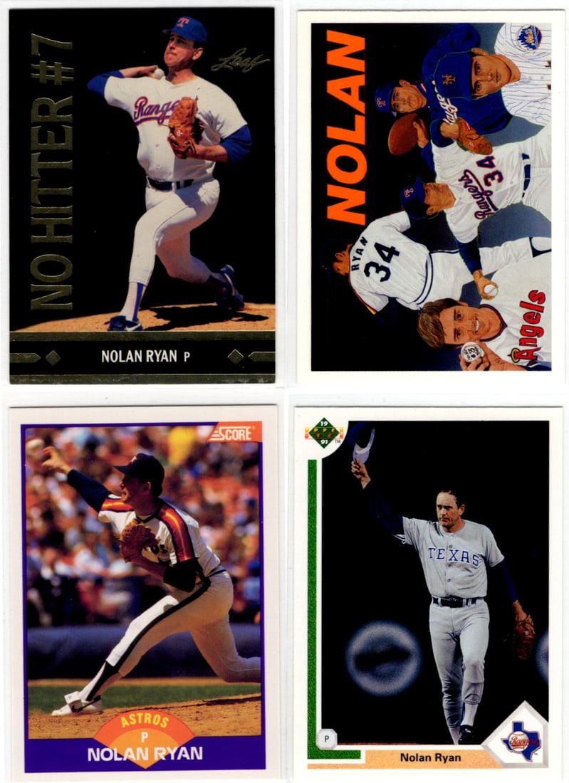 Lot of 4 Nolan Ryan Baseball Cards. All Different, See Pictures (1 of 2)
