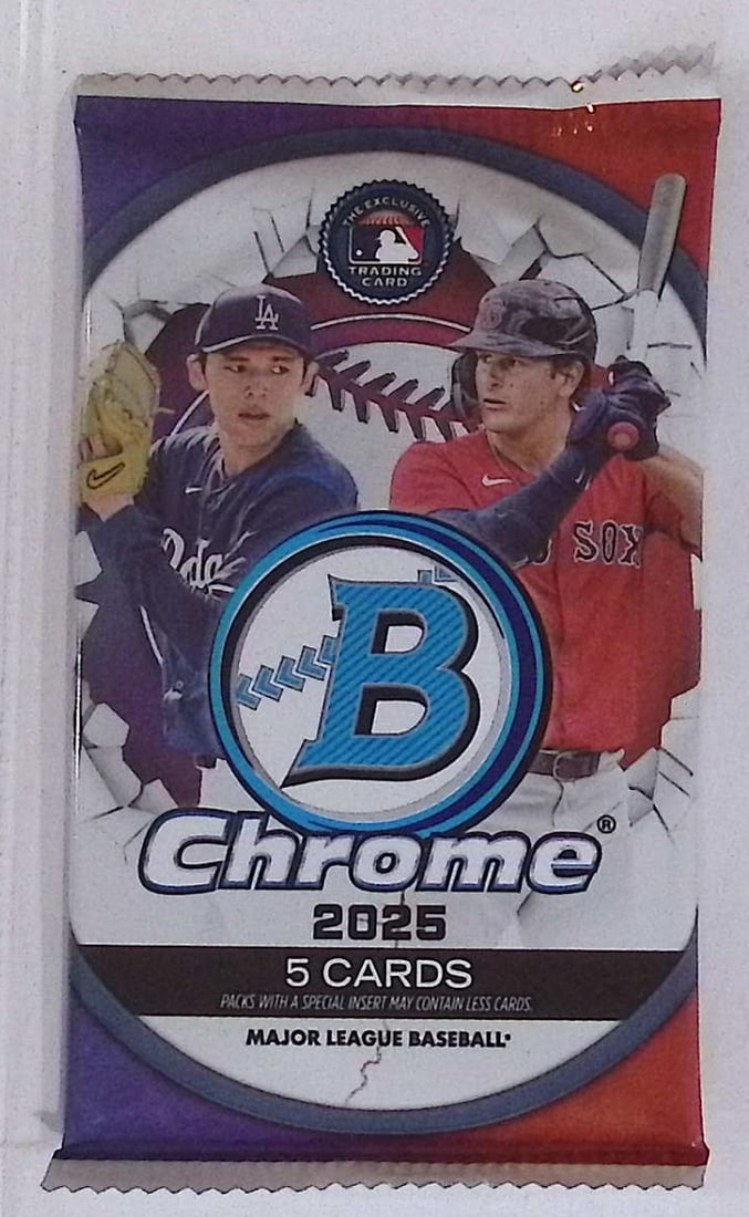 2025 Bowman Chrome Baseball Cards MEGA BOX Pack, James Wood Rookie Card (1 of 1)
