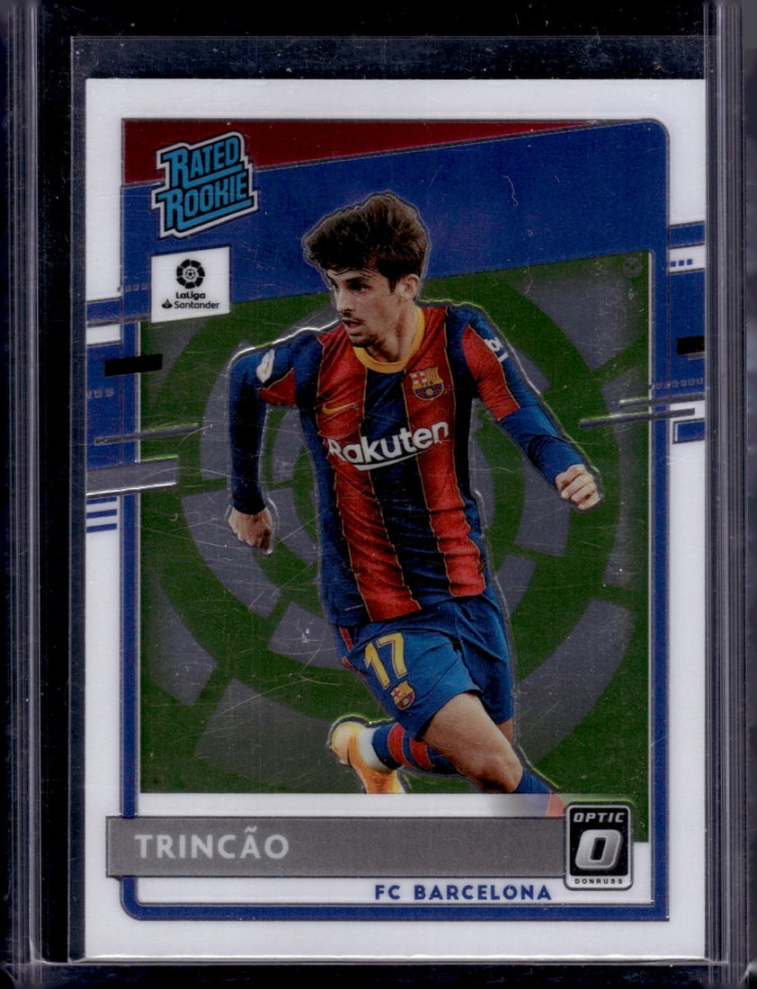 Trincao Rookie Card 2020-21 Chronicles Donruss Optic Soccer #7 FC Barcelona: Panini Soccer Select, Prizm, Mosaic, Contenders, Revolution, Phoenix, FIFA World Cup, Soccer Rookie FIFA Sports Trading Cards, Silver, SP, SSP, Wave Prizms, Numbered Cards, Soccer sports Cards for Sal
