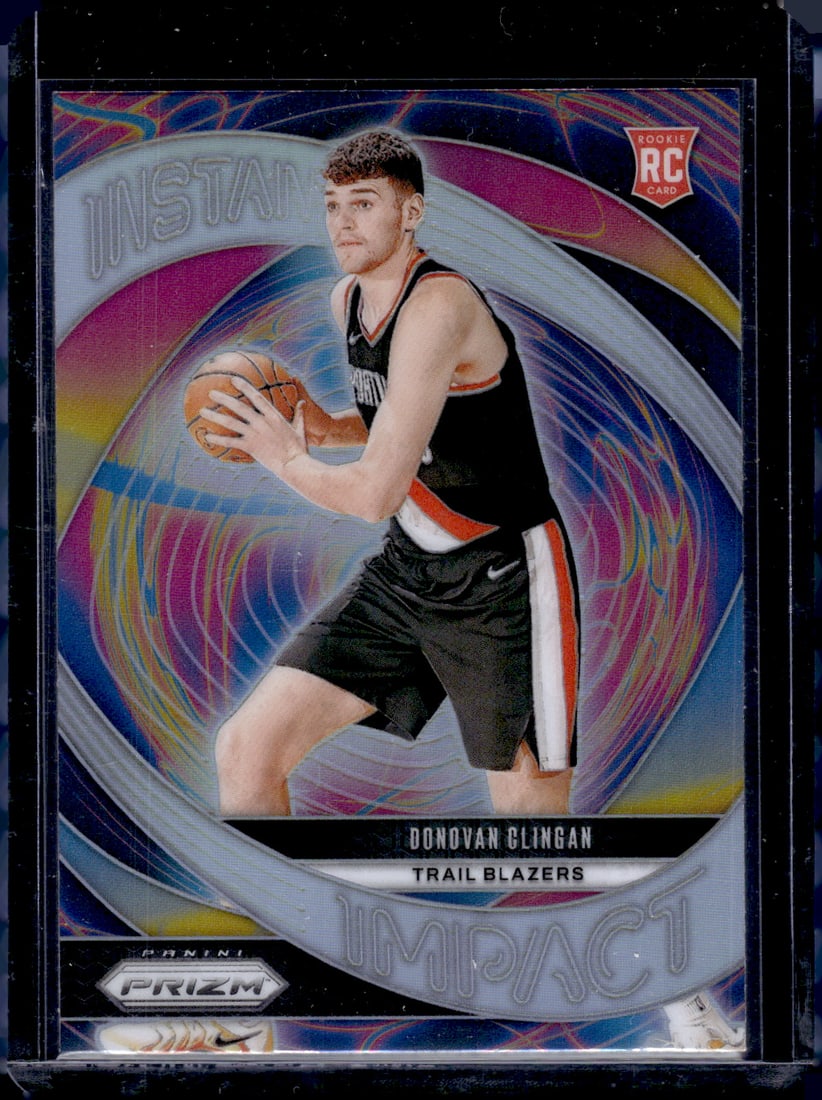 Donovan Clingan Rookie Card Instant Impact Silver Prizm 2024-25 Prizm #15 Portland: Panini Select, Prizm, Mosaic, Contenders, Revolution, Phoenix, NBA Hoops, Rookie NFL Sports Trading Cards, Silver, SP, SSP, Wave Prizms, Numbered Cards, Basketball sports Cards for Sale Near Me, NBA C