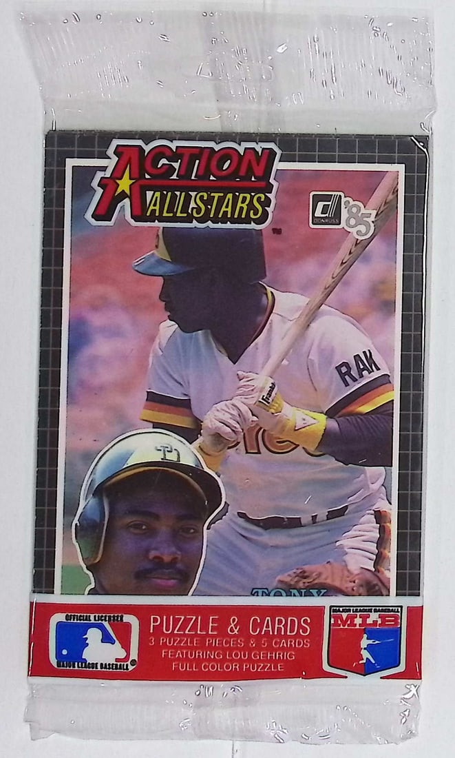 1985 Donruss Action All-stars Baseball Jumbo Card Pack - Tony Gwynn on Front: Vintage Valuable Donruss Baseball MLB Trading & Sports Cards, Robin Yount, George Brett, Rickey Henderson, Nolan Ryan, Old Sports Cards for Sale Near Me, Oversized Sports Cards, World Series & Hall of