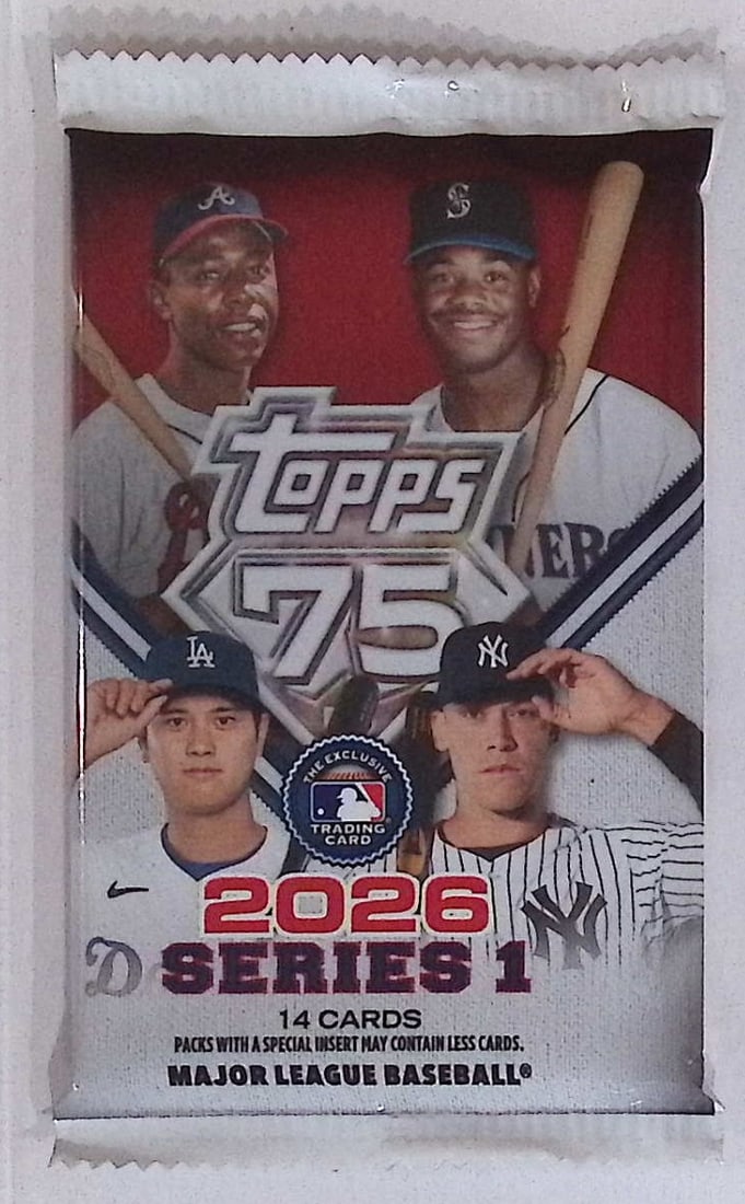 2026 Topps Series 1 Baseball 75th Anniversary Mega Box Pack (1 of 1)