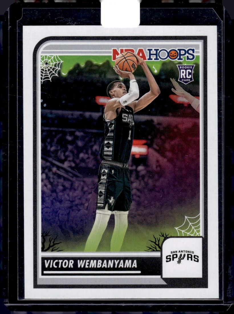 Victor Wembanyama Rookie Card 2023-24 Panini Haunted Hoops #108 San Antonio Spurs: Panini Select, Prizm, Mosaic, Contenders, Revolution, Phoenix, NBA Hoops, Rookie NFL Sports Trading Cards, Silver, SP, SSP, Wave Prizms, Numbered Cards, Basketball sports Cards for Sale Near Me, NBA C