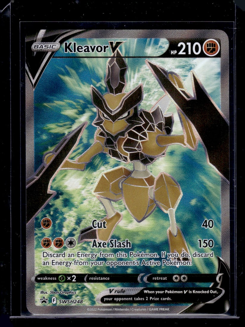 2022 Pokemon Sword & Shield Kleavor V Promo #SWSH248: Pokemon Trading Card Game Cards, Charizard, Pikachu, Mewtwo, Reverse Holo, Holo Rare, Secret Rare Cards, Full Art Cards, Eevee, Ultra Rare Card, Illustration Rare, Special Illustration Rare SIR