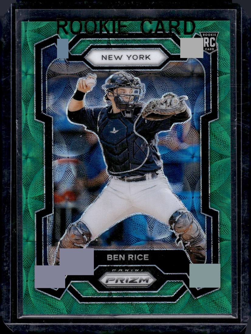 Ben Rice Rookie Card Green Scope /75 2024 Panini Prizm #272 New York Yankees: Panini Baseball MLB Trading & Sports Cards, Sports Cards for Sale Near Me, Prizm, Mosaic, Select, SP, SSP, Auction Memorabilia Lots for Sale On Line, World Series & Hall of Fame Players