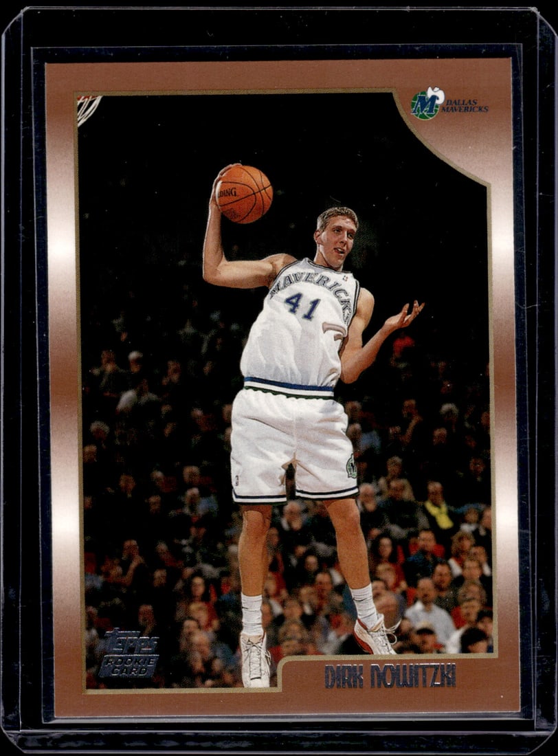 Dirk Nowitzki Rookie Card 1998-99 Topps #154 Dallas Mavericks: Topps Basketball NBA Trading & Sports Cards, Sports Cards for Sale Near Me, Chrome, Refractor, SP, SSP, Valuable Auction Memorabilia Lots Sold On Line, NBA Championship & Hall of Fame Player Cards