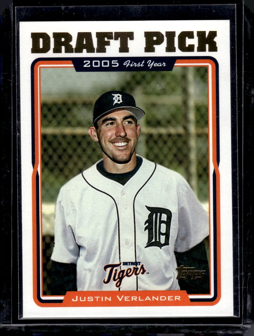 Justin Verlander Rookie Card 2005 Topps #677 Detroit Tigers: Topps Baseball MLB Trading & Sports Cards, Sports Cards for Sale Near Me, World Series & Hall of Fame Players Memorabilia, Refractors, X-Fractors, Numbered, SP, SSP, Valuable Auction Memorabilia Lots