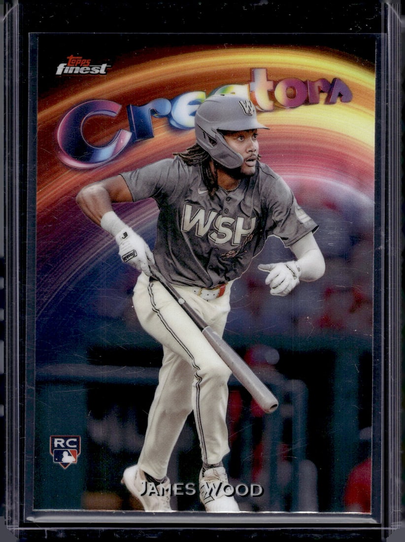 James Wood Rookie Card Creators 2025 Topps Finest #C-8 Washington Nationals: Topps Baseball MLB Trading & Sports Cards, Sports Cards for Sale Near Me, World Series & Hall of Fame Players Memorabilia, Refractors, X-Fractors, Numbered, SP, SSP, Valuable Auction Memorabilia Lots