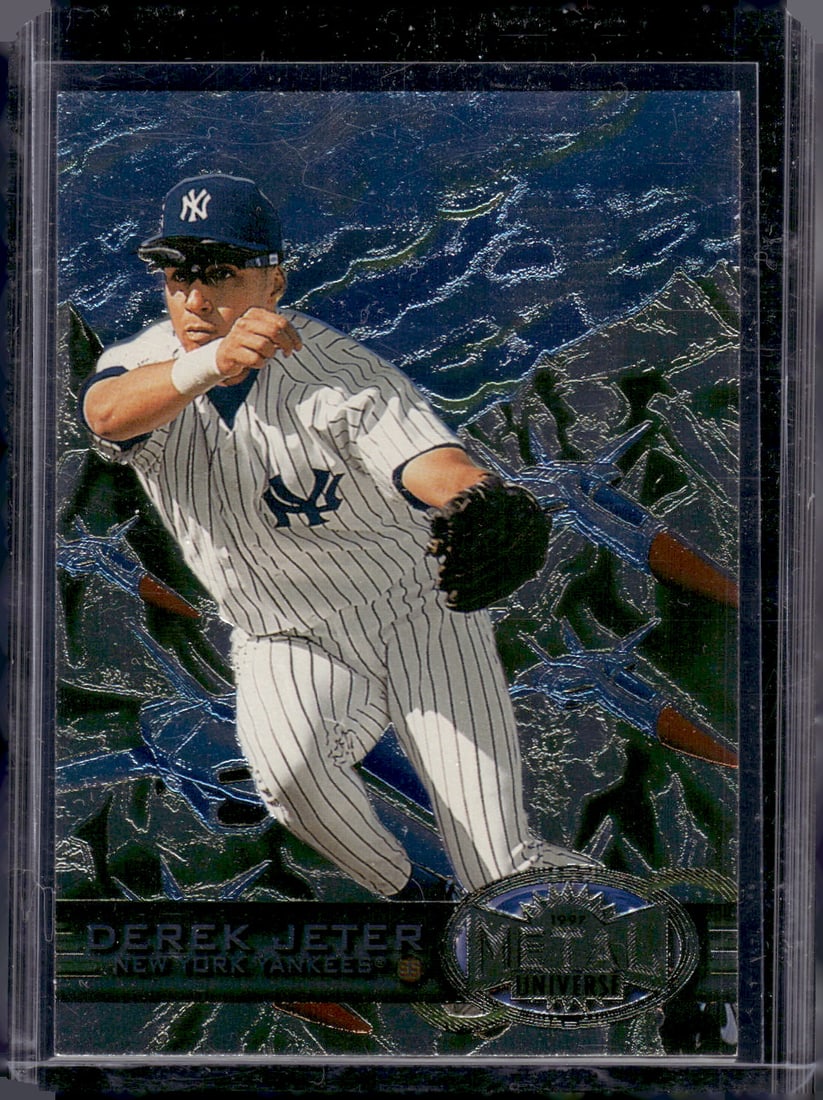 Derek Jeter 1997 Metal Universe #118 New York Yankees: Fleer Baseball MLB Trading & Sports Cards, Old Sports Cards for Sale Near Me, Auction Memorabilia Lots for Sale On Line, World Series & Hall of Fame Players