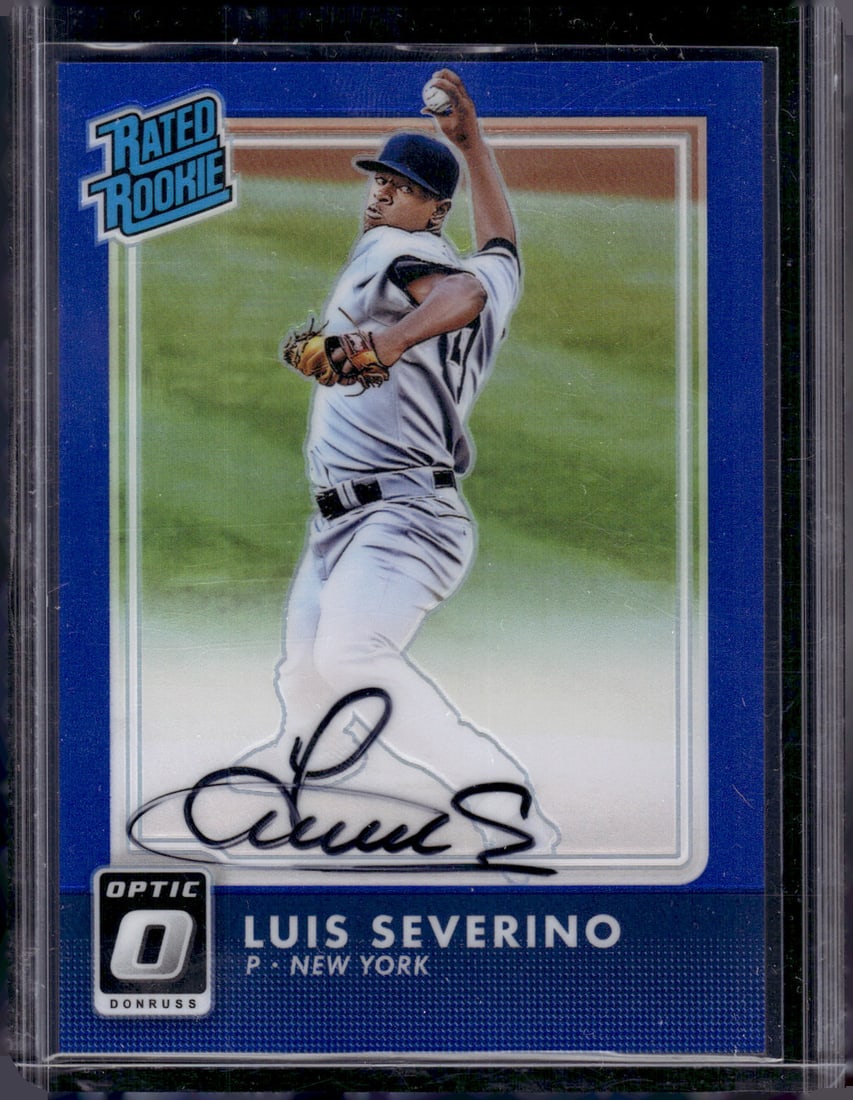 Luis Severino Blue Prizm Rookie Auto /75 2016 Donruss Optic #RR-LS: Donruss Baseball MLB Trading & Sports Cards, Sports Cards for Sale Near Me, Prizm, Mosaic, Select, SP, SSP, Auction Memorabilia Lots for Sale On Line, World Series & Hall of Fame Players, Diamond King