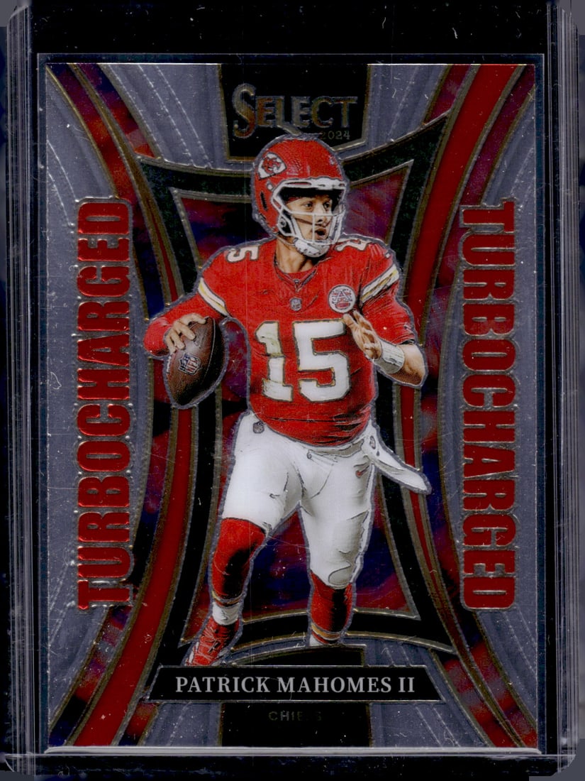 Patrick Mahomes Turbocharged 2024 Select #1 Kansas City Chiefs: Panini Select, Prizm, Mosaic, Contenders, Zenith, Phoenix, Illusions, Absolute, Rookie NFL Sports Trading Cards, SP, SSP, Cards, Football Cards for Sale Near Me, Superbowl & Hall of Fame Player Cards,