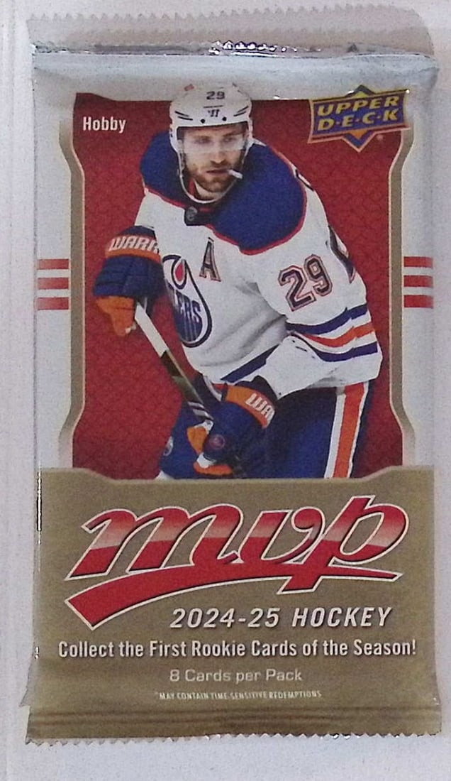 2024-25 Upper Deck MVP Hockey Cards HOBBY BOX PACK Sports Cards: Upper Deck MVP Hockey NHL Trading & Sports Cards, Stanley Cup Winners & Hall of Fame Players, Connor McDavid, Alex Ovechkin, Sports Cards for Sale Near Me, Auction Lots for Sale on Line