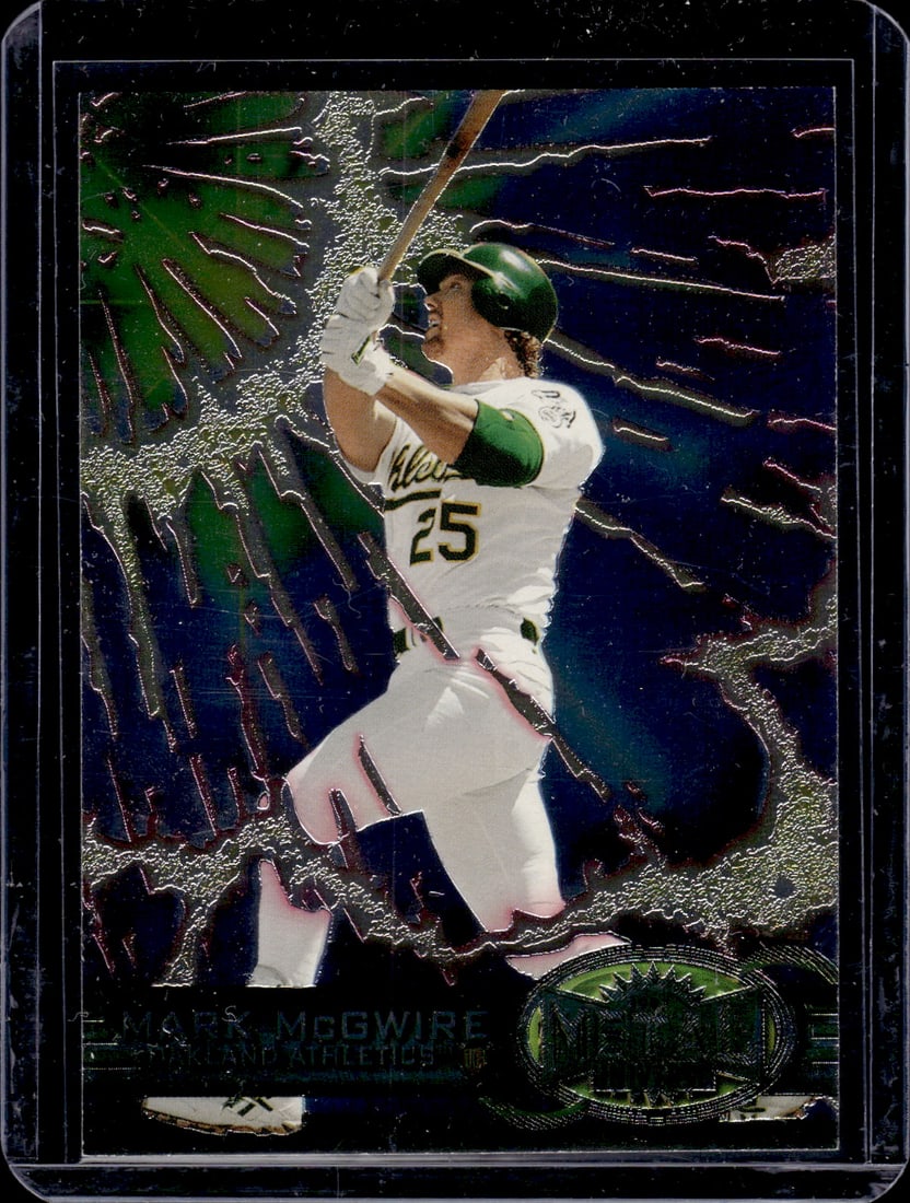 Mark McGwire 1997 Metal Universe #131 Oakland Athletics: Fleer Baseball MLB Trading & Sports Cards, Old Sports Cards for Sale Near Me, Auction Memorabilia Lots for Sale On Line, World Series & Hall of Fame Players