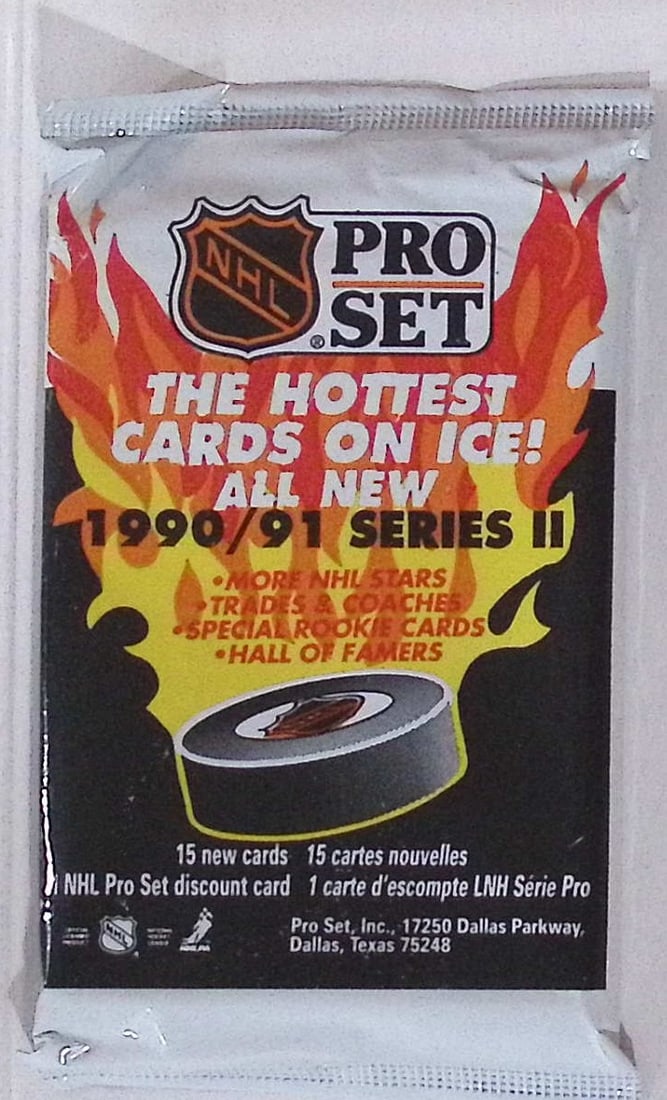 1990-91 Pro Set Series 2 Vintage Hockey Card Factory Sealed Retail Box Pack Sports Cards: Pro Set Vintage Hockey NHL Trading & Sports Cards, Brett Hull, Ray Bourque, Patrick Roy, Mario Lemieux, Wayne Gretzky, Sports Cards for Sale Near Me, Auction Lots for Sale on Line, Stanley Cup Winners