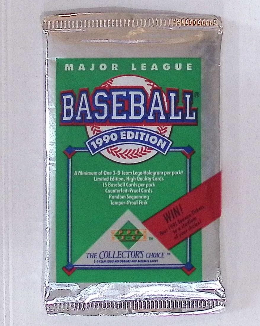 1990 Upper Deck Collector's Series Vintage Baseball Card Retail Box Pack- MLB Sports Trading Card: Upper Deck Vintage Baseball MLB Trading & Sports Cards, Reggie Jackson Autograph, New York Yankees Card, Ken Griffey, Jr. Rookie Card, Deion Sanders Rookie Card, Nolan Ryan Texas Rangers Card, Old Spo