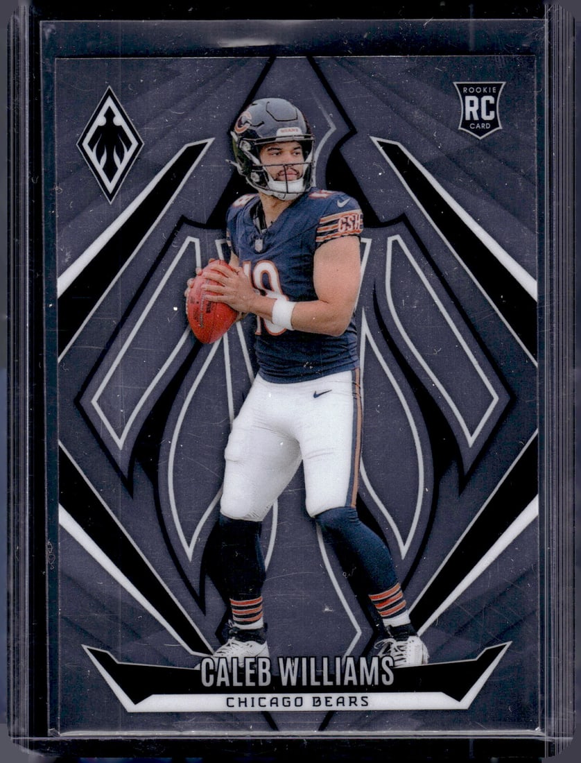 Caleb Williams Rookie Card 2024 Panini Phoenix #151 Chicago Bears: Panini Select, Prizm, Mosaic, Contenders, Zenith, Phoenix, Illusions, Absolute, Rookie NFL Sports Trading Cards, SP, SSP, Cards, Football Cards for Sale Near Me, Superbowl & Hall of Fame Player Cards,