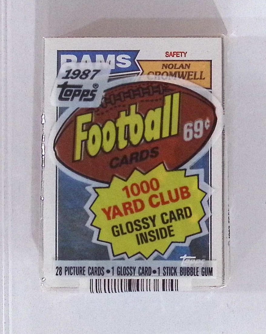 1987 Topps Series 1 Football Retail Box Cello Pack: Vintage Valuable Football NFL Trading & Sports Cards, Old Sports Cards Sold On Line, Auction Lots Sold On Line, Super Bowl and Hall of Fame Players, Dallas Cowboys, Buffalo Bills, Steelers, 49ers, Joe