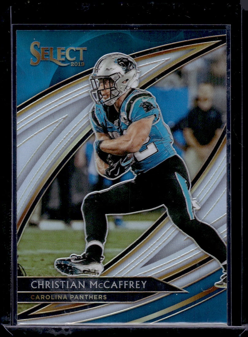 Christian McCaffrey Field Level Silver Prizm 2019 Select #222 Panthers, 49ers: Panini Select, Prizm, Mosaic, Contenders, Zenith, Phoenix, Illusions, Absolute, Rookie NFL Sports Trading Cards, SP, SSP, Cards, Football Cards for Sale Near Me, Superbowl & Hall of Fame Player Cards,