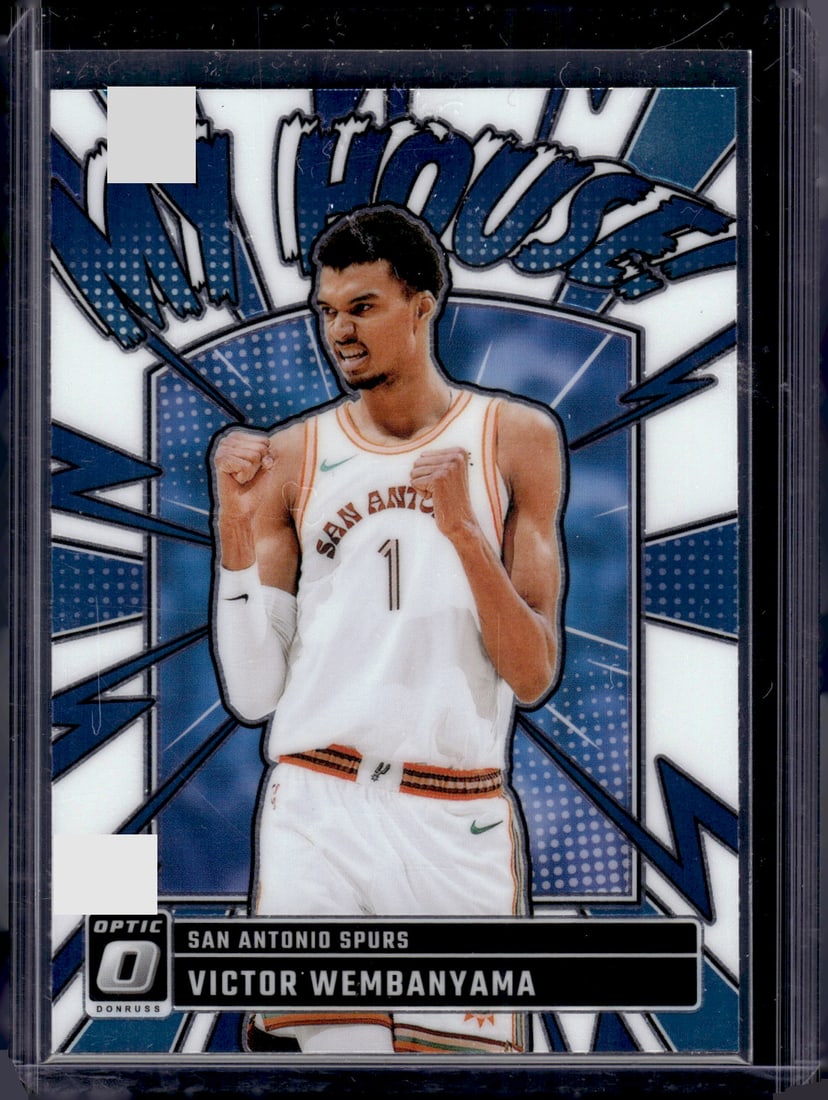 Victor Wembanyama My House 2024-25 Donruss Optic #19 San Antonio Spurs: Panini Select, Prizm, Mosaic, Contenders, Revolution, Phoenix, NBA Hoops, Rookie NFL Sports Trading Cards, Silver, SP, SSP, Wave Prizms, Numbered Cards, Basketball sports Cards for Sale Near Me, NBA C