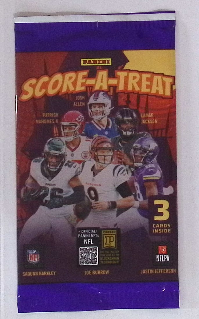 2025 Panini Score A Treat Football Cards Retail Pack, Sports Cards Cam Ward, Travis Hunter, Shedeur: Panini Football NFL Trading & Sports Card, Sports Cards for Sale Near Me, Rookie Cards in this Set are CJ Stroud, Bijan robinson, Bryce Young, Jordan Addison, Jaxson Smith-Njigba, Auction Memorabilia