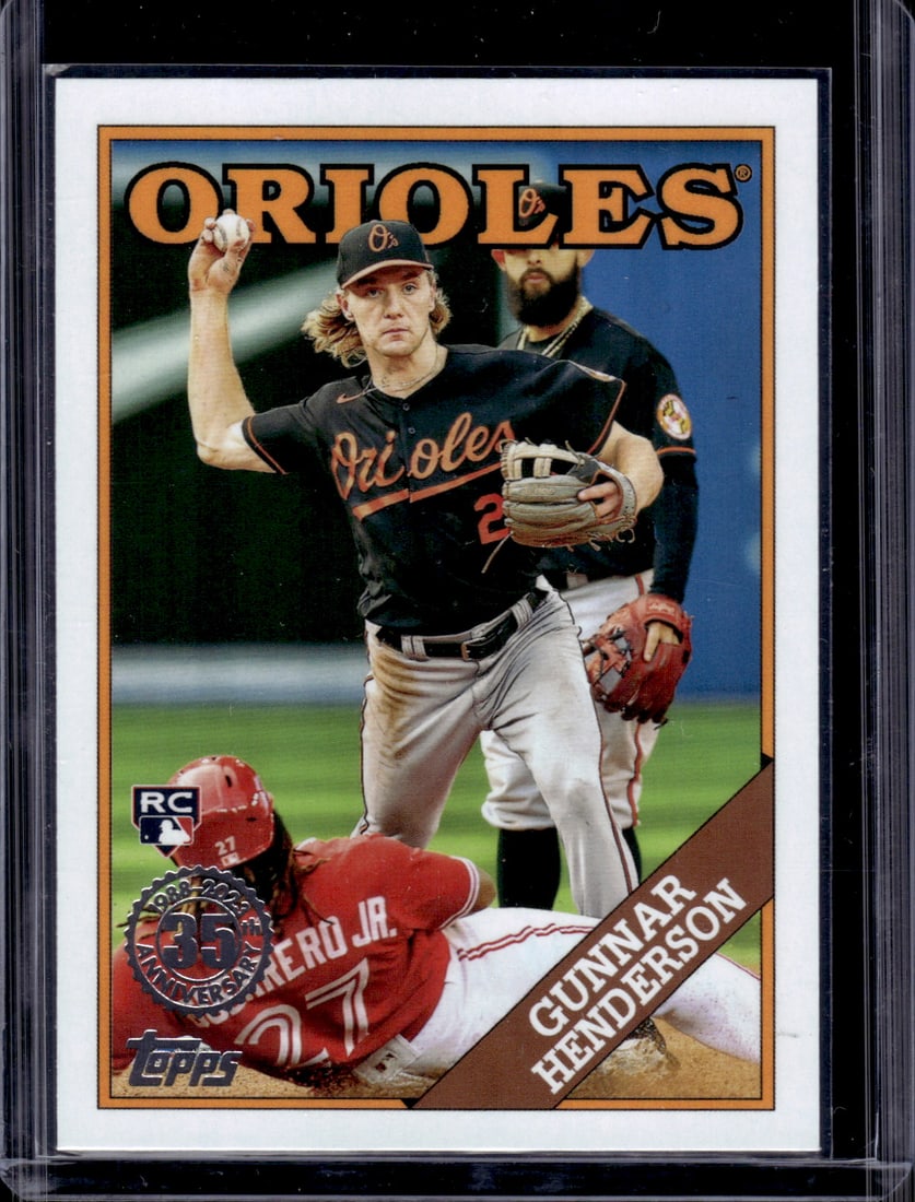 Gunnar Henderson Rookie Card 35th Anniversary 2023 Topps #2T88-36 Baltimore Orioles: Topps Baseball MLB Trading & Sports Cards, Sports Cards for Sale Near Me, World Series & Hall of Fame Players Memorabilia, Refractors, X-Fractors, Numbered, SP, SSP, Valuable Auction Memorabilia Lots