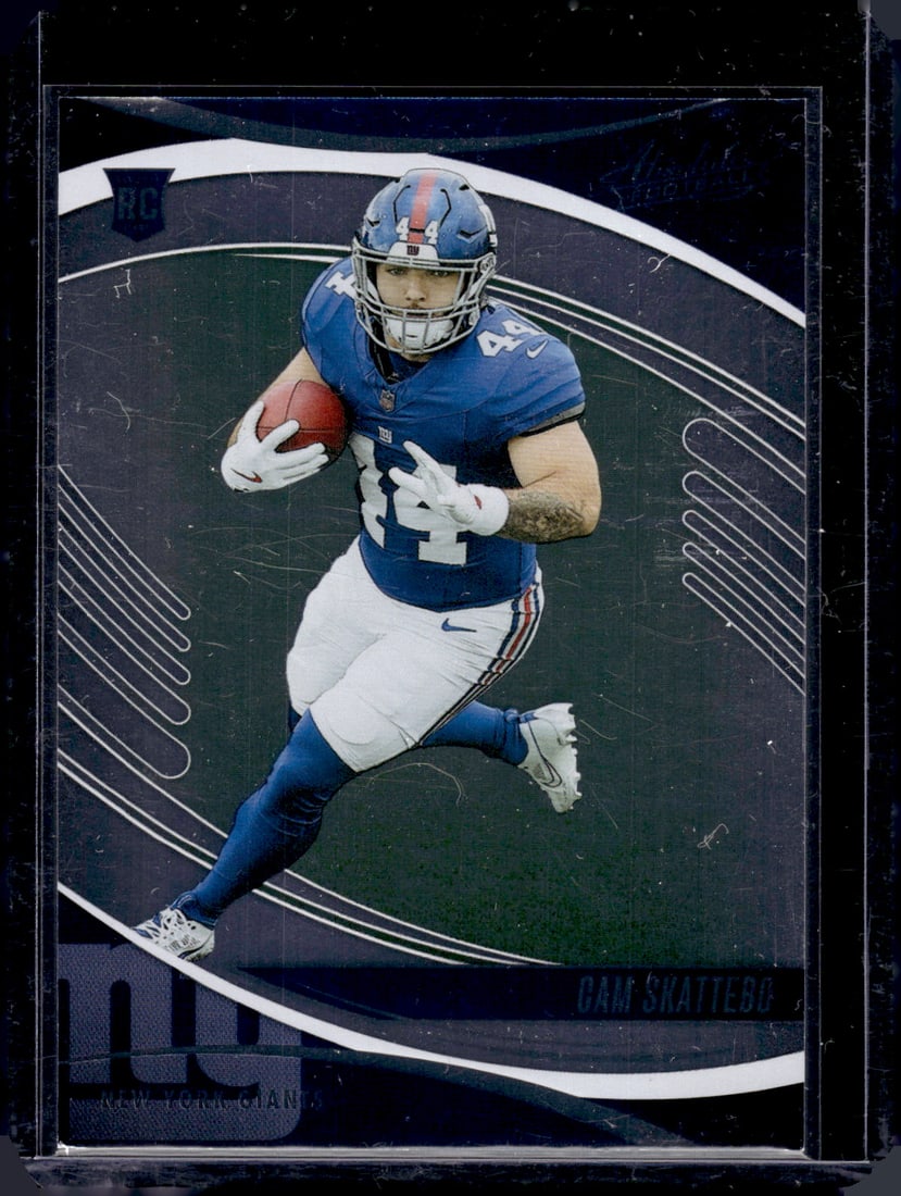 Cam Skattebo Rookie Card 2025 Absolute #110 New York Giants: Panini Select, Prizm, Mosaic, Contenders, Zenith, Phoenix, Illusions, Absolute, Rookie NFL Sports Trading Cards, SP, SSP, Cards, Football Cards for Sale Near Me, Superbowl & Hall of Fame Player Cards,