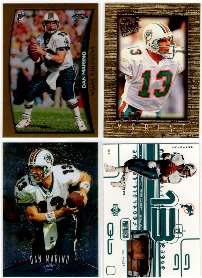 Lot of 4 1990s Dan Marino Football Cards. All Different, See Picutres. Miami Dolphins: Lot of 4 1990s Dan Marino Football Cards. All Different, See Picutres. Miami Dolphins