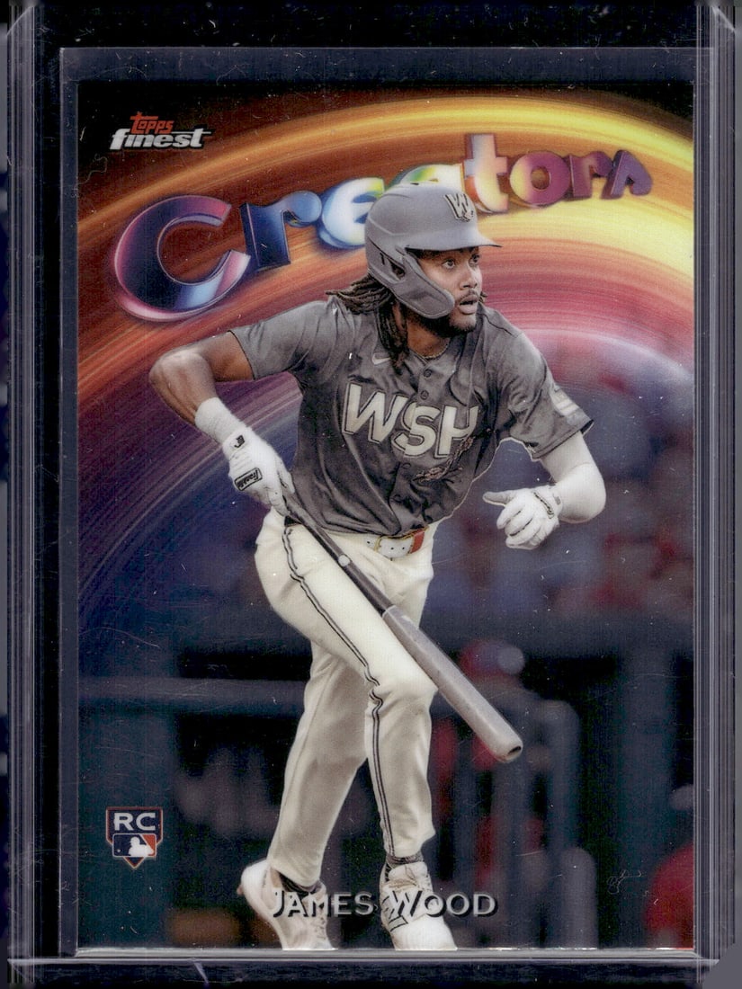 James Wood Rookie Card Creators 2025 Topps Finest #C-8 Washington Nationals: Topps Baseball MLB Trading & Sports Cards, Sports Cards for Sale Near Me, World Series & Hall of Fame Players Memorabilia, Refractors, X-Fractors, Numbered, SP, SSP, Valuable Auction Memorabilia Lots