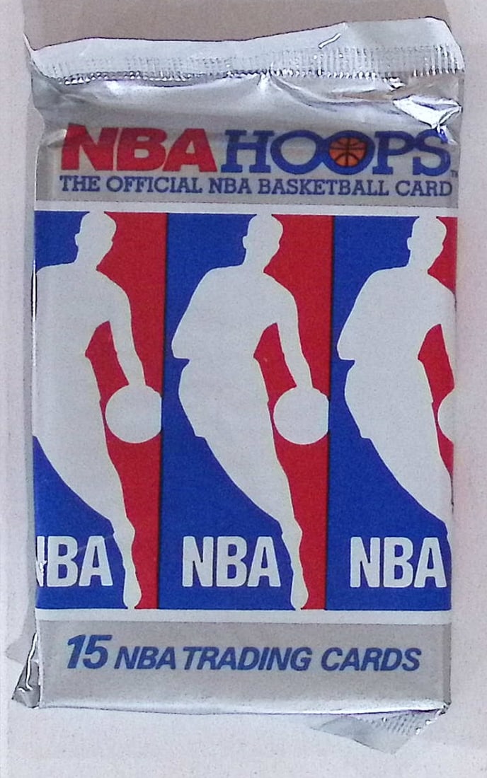 1990 NBA Hoops SERIES 1 Vintage Basketball Cards Retail Box Pack New Factory Sealed: Vintage Valuable Basketeball NBA Trading & Sports Cards Sold On Line, Michael Jordan, Chicago Bulls, David Robinson Rookie Card, Shawn Kemp Rookie Card, Magic Johnson, Larry Bird, Tim Hardaway RC, Old